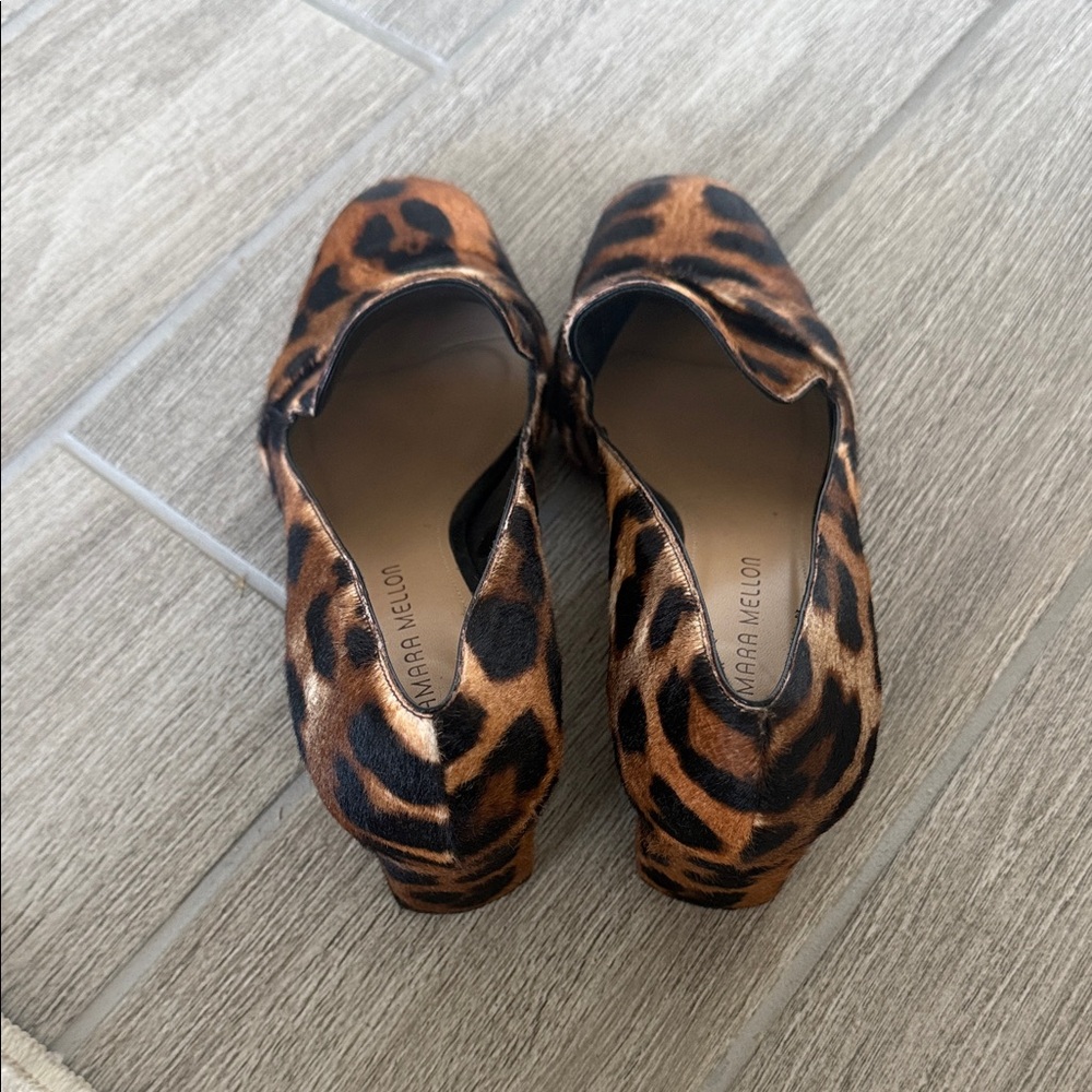 Tamara Mellon Leopard Print Pony Hair Loafers - Brown & Black - Picture 2 of 4